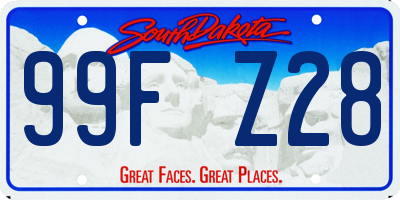 SD license plate 99FZ28