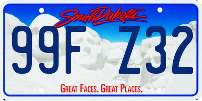 SD license plate 99FZ32