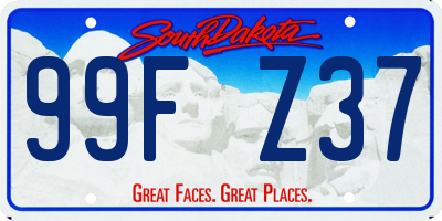 SD license plate 99FZ37