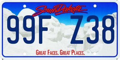 SD license plate 99FZ38