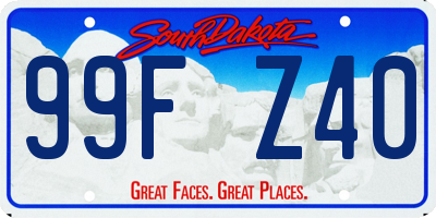 SD license plate 99FZ40