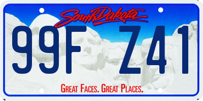 SD license plate 99FZ41