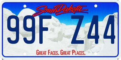 SD license plate 99FZ44