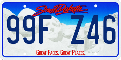 SD license plate 99FZ46