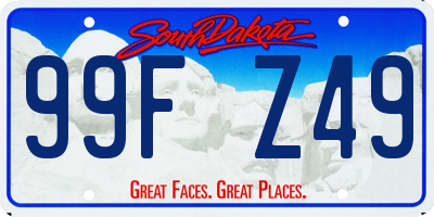 SD license plate 99FZ49