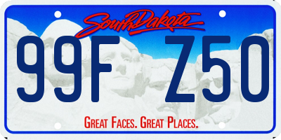 SD license plate 99FZ50