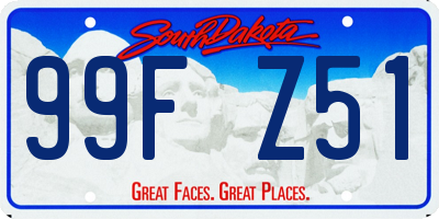 SD license plate 99FZ51