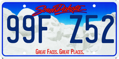SD license plate 99FZ52