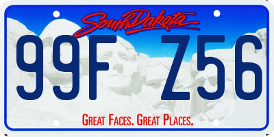 SD license plate 99FZ56
