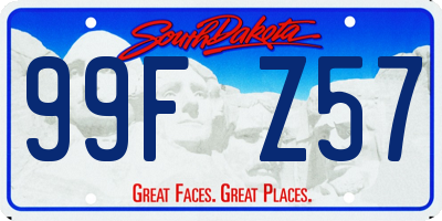 SD license plate 99FZ57
