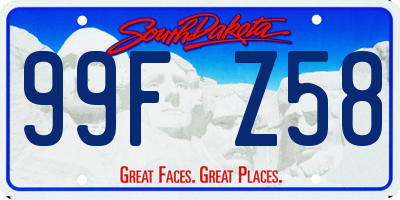 SD license plate 99FZ58