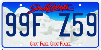 SD license plate 99FZ59