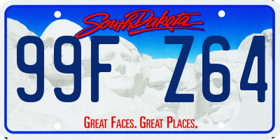 SD license plate 99FZ64