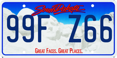 SD license plate 99FZ66