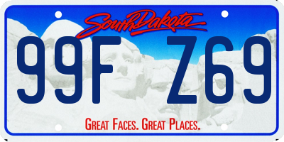 SD license plate 99FZ69