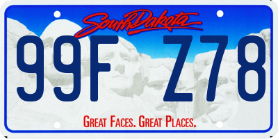 SD license plate 99FZ78