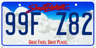 SD license plate 99FZ82