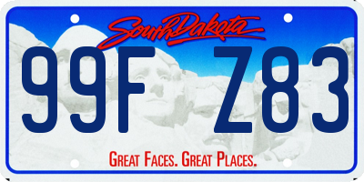 SD license plate 99FZ83