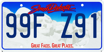 SD license plate 99FZ91