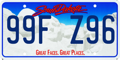 SD license plate 99FZ96