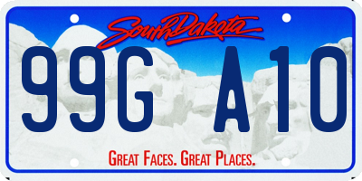 SD license plate 99GA10