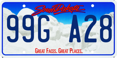 SD license plate 99GA28
