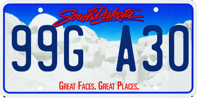 SD license plate 99GA30