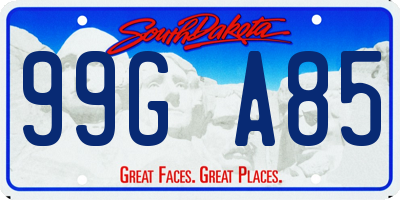 SD license plate 99GA85