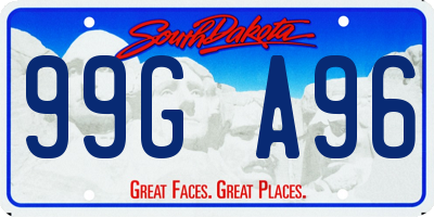 SD license plate 99GA96