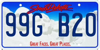 SD license plate 99GB20