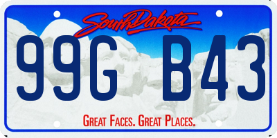 SD license plate 99GB43