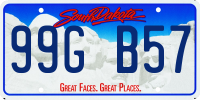 SD license plate 99GB57