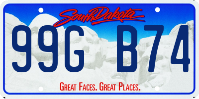 SD license plate 99GB74