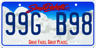 SD license plate 99GB98