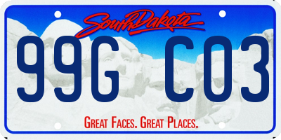 SD license plate 99GC03