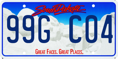 SD license plate 99GC04