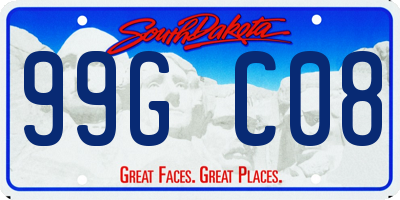 SD license plate 99GC08