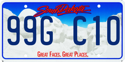 SD license plate 99GC10