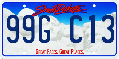 SD license plate 99GC13