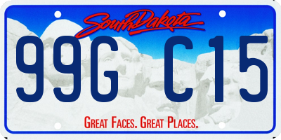 SD license plate 99GC15
