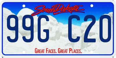 SD license plate 99GC20