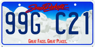 SD license plate 99GC21