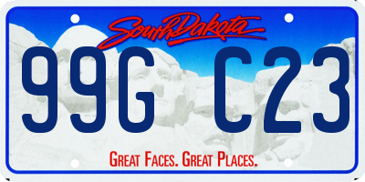 SD license plate 99GC23