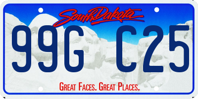 SD license plate 99GC25