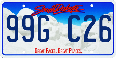 SD license plate 99GC26