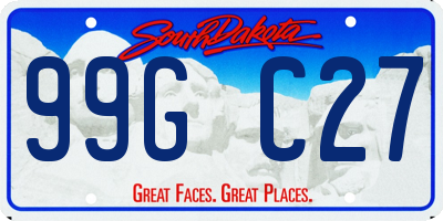 SD license plate 99GC27