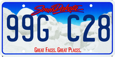 SD license plate 99GC28