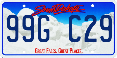 SD license plate 99GC29