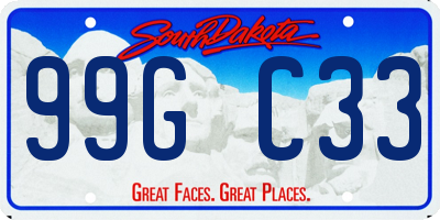 SD license plate 99GC33