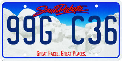 SD license plate 99GC36